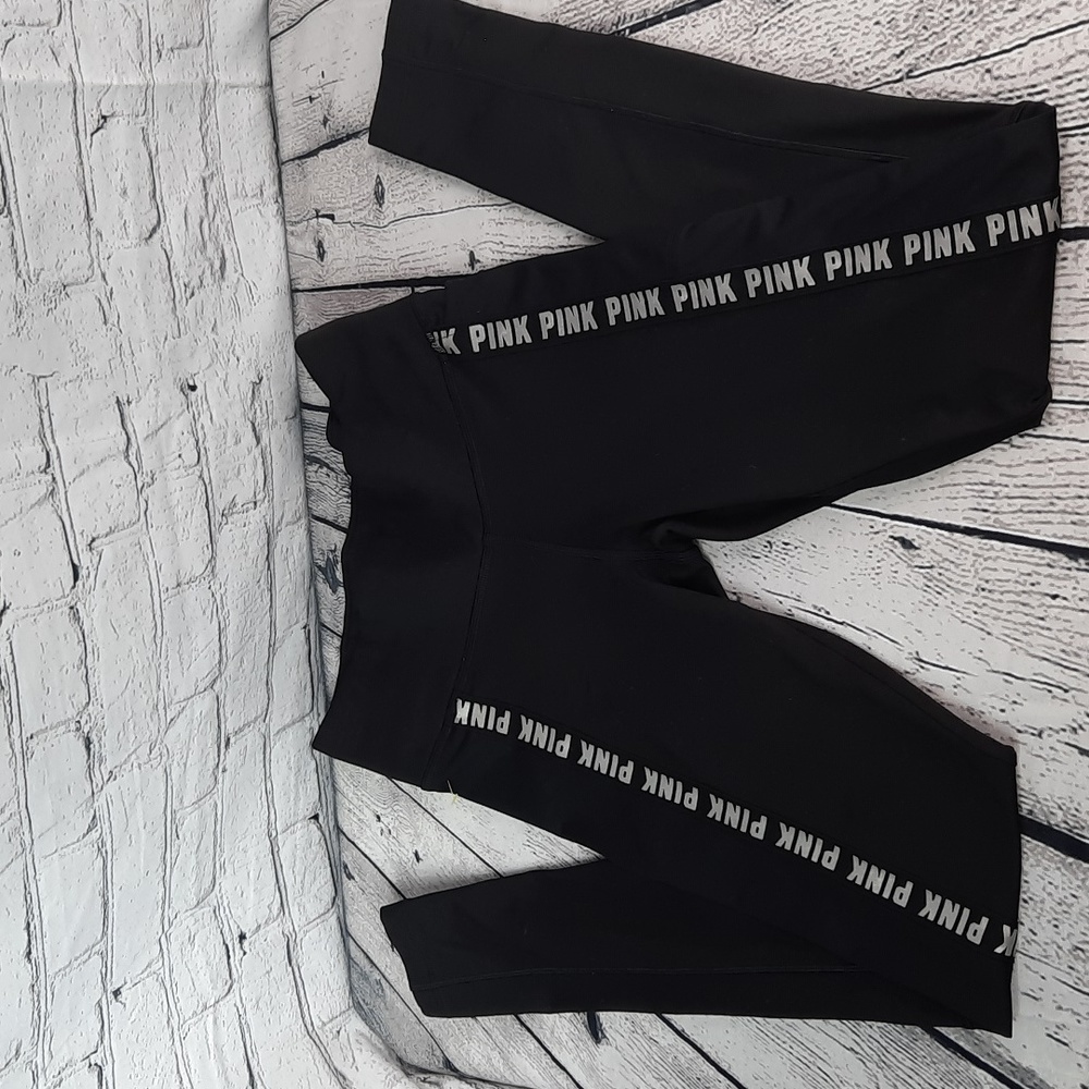 Pink Victoria's Secret Cozy Fleece Leggings Sinny fit Size XS Black